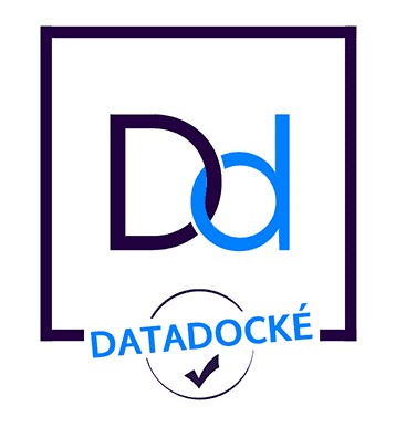 Cette image représente le logo officiel du label de référence Datadock.